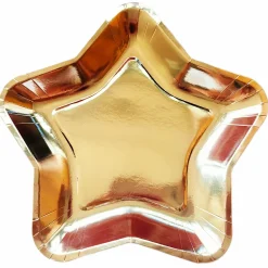 Vaisselle Jetable|Pique-Nique Et Camping|Stokomani 10 Assiettes hexagonales or