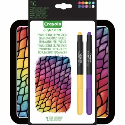 Loisirs Créatifs|CRAYOLA 10 crayons de couleurs crèmes nacrés signature
