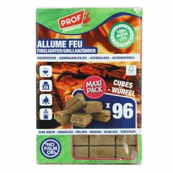 Barbecue Et Accessoires|Pique-Nique Et Camping|Stokomani 96 cubes allume feu en bois compressé végétal