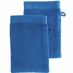 Linge De Bain|Salle De Bain Et Wc|INDIG EAU 2 gants de toilette bleu marine