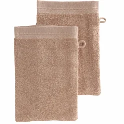 Linge De Bain|Salle De Bain Et Wc|INDIG EAU 2 gants de toilettes taupe
