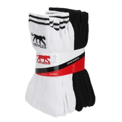 Chaussures Et Accessoires|AIRNESS 10 paires de chaussettes tennis blanches et noires