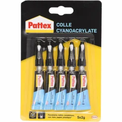 Outils De Bricolage|PATTEX 5 tubes de colle liquide 5X2g