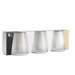 Vaisselle Et Service|TABLE EN FETE / APOINT 3 verres à eau bord doré