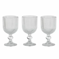 Vaisselle Et Service|COOK KEEN 3 verres à pied stries 380ml