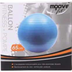 Accessoires De Sport|MOOVE AND FIT Ballon de fitness 65 cm