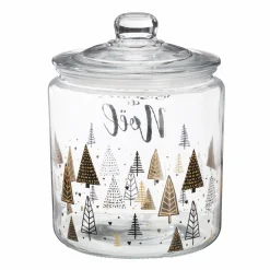 Conservation Et Rangement|COOK KEEN Bocal avec couvercle en verre décor de Noël 3.8L