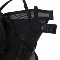 Lingerie Et Vêtements De Nuit|LA CITY BODY STRING TULLE ET DENTELLE PORTE JARETELLE Noir
