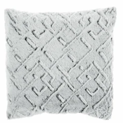 Tapis Et Coussins|ALICE KEYNES Coussin en fausse fourrure géométrique Gris