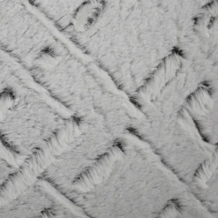 Tapis Et Coussins|ALICE KEYNES Coussin en fausse fourrure géométrique Gris