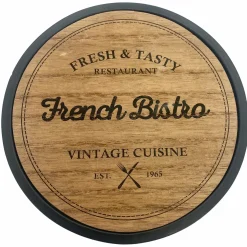 Cuisson Et Ustensiles|Vaisselle Et Service|Stokomani Dessous de plat + métal noir bistro