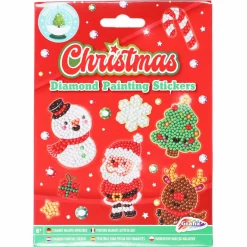 Jouet|Loisirs Créatifs|Stokomani Diamond painting stickers Noël 12 pièces