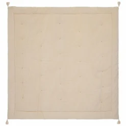 Linge De Chambre|ATMOSPHERA Edredon en velours ivoire 150x150cm