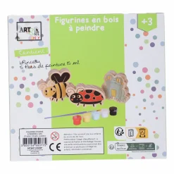 Jouet|Loisirs Créatifs|ART&KIT JUNIOR Figurines en bois à peindre animaux ou fleurs Vert