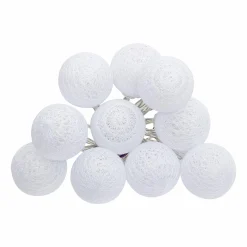 Luminaires|ATMOSPHERA Guirlande LED 10 boules blanc à pile