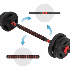 Accessoires De Sport|Stokomani Kit 2 en 1 barre et haltères