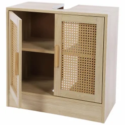 Mobilier|Salle De Bain Et Wc|INDIG EAU Meuble dessous de lavabo en cannage