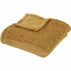 Plaids|ATMOSPHERA FOR KIDS Plaid en flanelle ocre 75x100cm