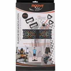 Accessoires De Sport|MOOVE AND FIT Planche de musculation avec élastique