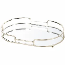 Objets Décoratifs|DECLIC HOME Plateau miroir décoratif en métal