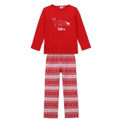 Sous-Vêtements Et Vêtements De Nuit|TABLE EN FETE / APOINT Pyjama de Noël Sister 4/12 ans Rouge