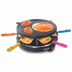 Cuisson Et Ustensiles|Petit Électroménager|TECHWOOD Raclette grill & mini crêpe 6 personnes