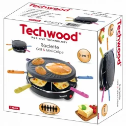 Cuisson Et Ustensiles|Petit Électroménager|TECHWOOD Raclette grill & mini crêpe 6 personnes