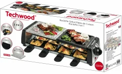 Cuisson Et Ustensiles|Petit Électroménager|TECHWOOD Raclette Grill - Pierre de Cuisson
