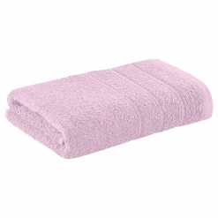 Linge De Bain|Salle De Bain Et Wc|Stokomani Serviette de toilette rose 50x90cm
