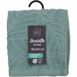 Linge De Bain|Salle De Bain Et Wc|Stokomani Serviette invitée Madeira sauge