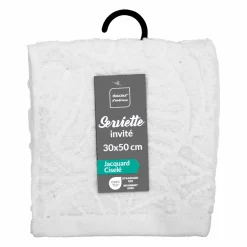 Linge De Bain|Salle De Bain Et Wc|Stokomani Serviette invitée Madeira Blanc