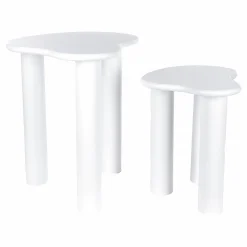 Mobilier|DECLIC HOME Set de 2 tables blanches