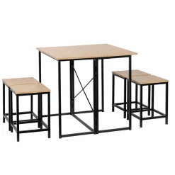 Mobilier|DECLIC HOME Set table haute + 4 tabourets