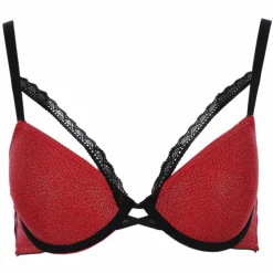 Lingerie Et Vêtements De Nuit|LA CITY SOUTIEN GORGE LUREX NOIR Rouge