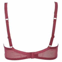 Lingerie Et Vêtements De Nuit|LA CITY Soutien-gorge dentelle et satin cassis Rouge