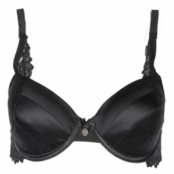 Lingerie Et Vêtements De Nuit|LA CITY Soutien-gorge en dentelle et satin Noir