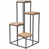 Mobilier|Stokomani Support pour plantes 4 étagères métal et bois