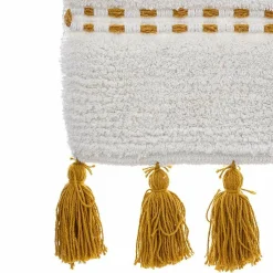 Linge De Bain|Salle De Bain Et Wc|FIVE Tapis de salle de bain pompons ocre