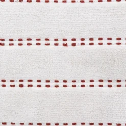 Linge De Bain|Salle De Bain Et Wc|FIVE Tapis de salle de bain pompons terre de sienne